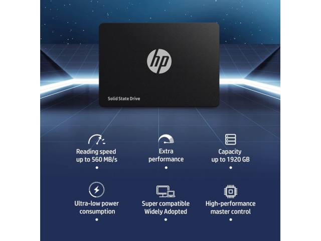 Acelera tu PC con el Disco Sólido HP S650, carga de aplicaciones instantánea y mayor rendimiento general  de 240GB. Su interfaz SATA III ofrece velocidades de lectura de hasta 560MB/s y escritura de hasta 500MB/s.