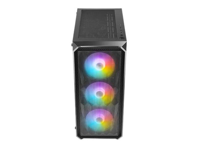 El gabinete para juegos de media torre NX292 combina sin esfuerzo,  conectividad USB 3.0, amplios compartimentos para unidades de almacenamiento, espacio para expansión e incluye 3 ventiladores RGB de modo fijo de 120 mm en el frente y 1 ventilador de 120