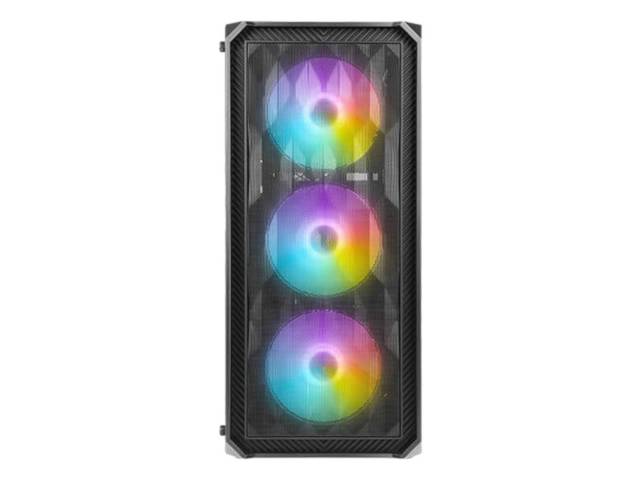 El gabinete para juegos de media torre NX292 combina sin esfuerzo,  conectividad USB 3.0, amplios compartimentos para unidades de almacenamiento, espacio para expansión e incluye 3 ventiladores RGB de modo fijo de 120 mm en el frente y 1 ventilador de 120