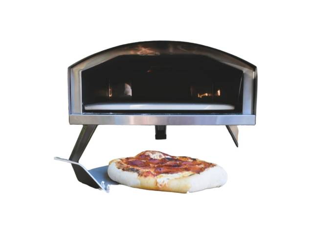 Horno de pellets de madera compacto y ligero que se puede utilizar para cocinar pizza al aire libre. Es perfecto para acampar, picnics y la playa. Disfruta en solo  15 minutos y puede cocinar una pizza en 90 segundos. 