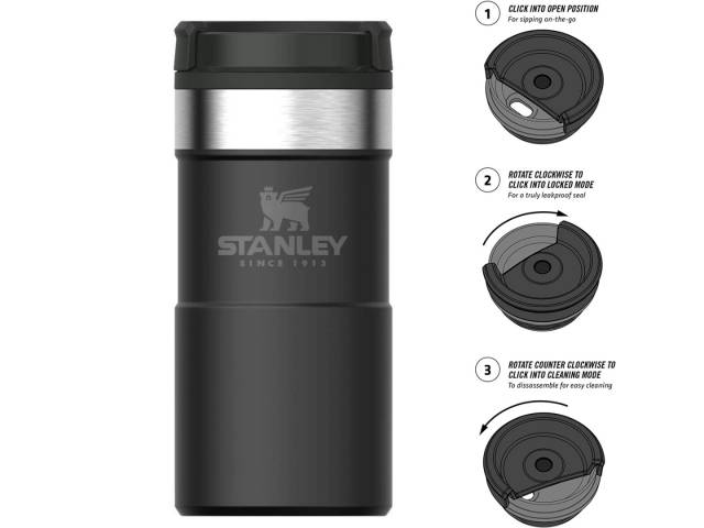 Disfruta de bebidas calientes o frías con la Jarra Térmica Stanley The Neverleak 8.5 oz 250 ml. Calidad Stanley que nunca falla.