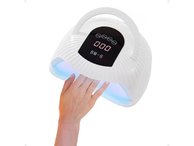 Logra un manicure y pedicure profesional en casa con la Lámpara LED UV Uñas SUN BM-8 72LED 300W Con Temporizador. Esta lámpara de alta potencia te permite secar tus esmaltes de gel y semipermanentes de forma rápida y uniforme.