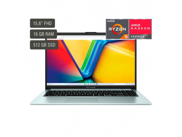  ¡Descubre el nuevo Asus Vivobook 15,6'' Oled Ryzen 5 16gb 512gb W11! Este notebook te ofrece una experiencia visual increíble con su pantalla Oled de 15,6 pulgadas, un rendimiento potente con su procesador Ryzen 5 y una gran capacidad de almacenamiento !