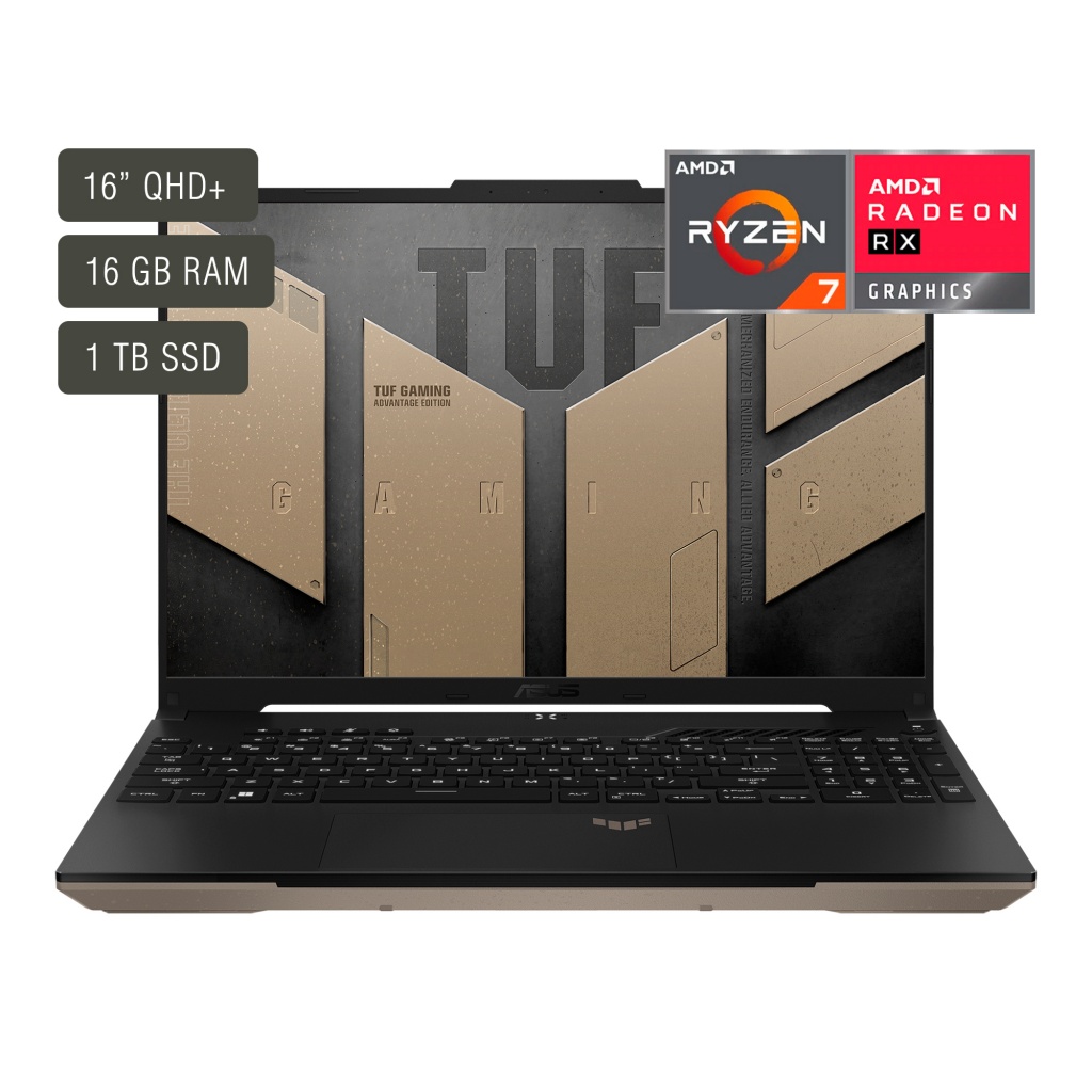  ¡Domina tus juegos con el Notebook Gaming Asus 16! Con su procesador Ryzen 7, 8GB de RAM y tarjeta gráfica RX 7600S, podrás disfrutar de los últimos títulos con gráficos impresionantes y una experiencia de juego fluida.