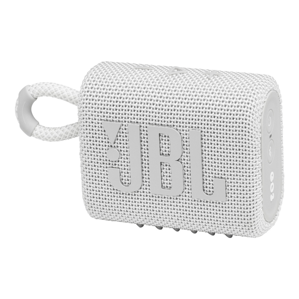 Disfruta de un sonido potente y graves profundos con el Parlante Inalámbrico Bluetooth JBL Go 3 en color Blanco. Este parlante ultraportátil es resistente al agua y al polvo, y te ofrece hasta 5 horas de reproducción con una sola carga. Conéctate de forma