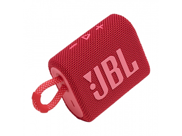 Lleva tu música a donde vayas con el JBL Go 3 Rojo. Disfruta de un sonido potente y de graves profundos en un diseño ultraportátil e impermeable (IP67). ¡Ideal para aventuras al aire libre!