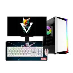 Pc Gamer AMD Ryzen 3 3200G 16gb Ram 240 Gb Ssd Silver White  MONITOR 22"  75 Hz VIEWSONIC SF1PC7