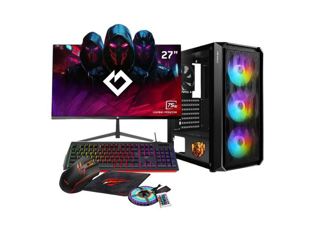 Experimenta el poder del gaming de alto rendimiento con este PC Premium  equipado con un procesador AMD Ryzen 5 8600G. Disfruta de gráficos fluidos y sin retrasos en un monitor de 23.8 pulgadas con una tasa de refresco de 75Hz. Mejor precio y calidad. 