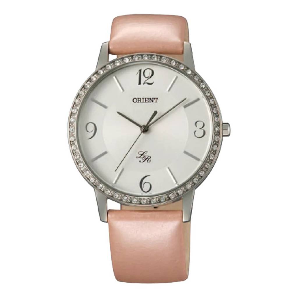 Elección perfecta para quienes buscan un estilo clásico y moda en un accesorio. Con su pulsera de cuero rosa y tablero blanco, este reloj combina elegancia y simplicidad. 