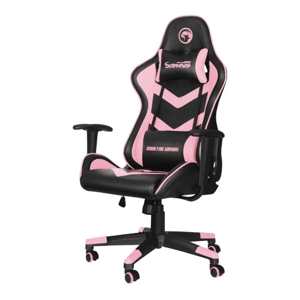 Disfruta de la Silla de Escritorio Marvo CH-106 Gamer Pink y Blanca es una buena opción para aquellos que buscan una silla cómoda, ergonómica y con estilo para sus jornadas de juego o trabajo.