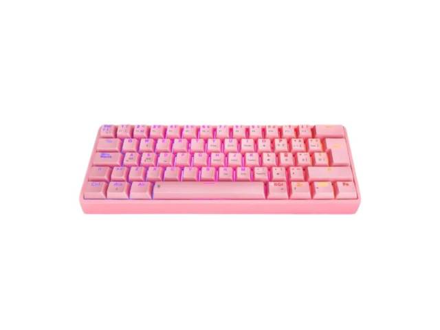 ¡Potencia rosa en un formato compacto! El teclado gamer Eagle Warrior de 88 teclas te ofrece la precisión de un teclado mecánico en un diseño compacto y portátil. Personaliza tu experiencia de juego con la iluminación RGB 