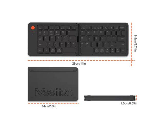 Mejora tu productividad con el Teclado Inalámbrico BT BTK001 BK MINI MEETION. Este teclado ofrece un diseño compacto y portátil, conexión Bluetooth estable, batería de larga duración y configuración plug and play.