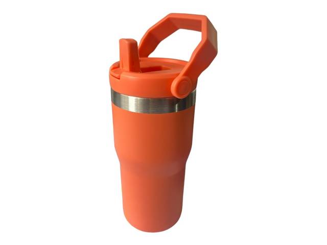 Disfruta de tus bebidas favoritas a la temperatura perfecta con el Vaso Térmico Comet de 600ml en color coral. Su doble pared de acero inoxidable mantiene tus bebidas frías y calientes por 12hs 