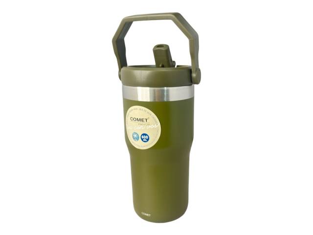 Disfruta de tus bebidas favoritas a la temperatura perfecta con el Vaso Térmico Comet de 600ml en color coral. Su doble pared de acero inoxidable mantiene tus bebidas frías y calientes por 12hs 