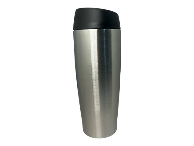 Disfruta de tus bebidas favoritas a la temperatura ideal con el Vaso Térmico Comet de acero inoxidable de 450ml. Su doble pared de acero inoxidable mantiene tus bebidas frías y calientes por varias horas.