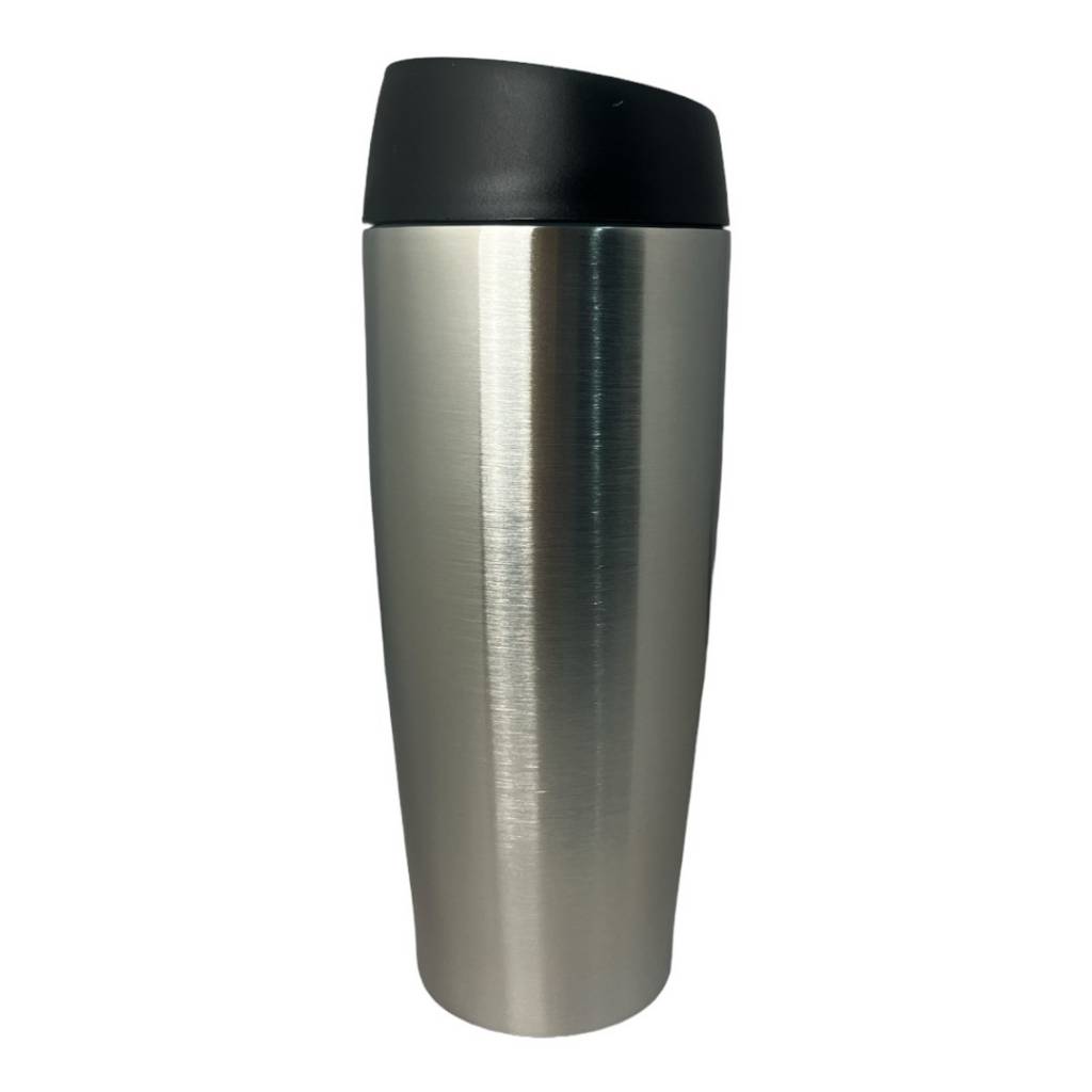 Disfruta de tus bebidas favoritas a la temperatura ideal con el Vaso Térmico Comet de acero inoxidable de 450ml. Su doble pared de acero inoxidable mantiene tus bebidas frías y calientes por varias horas.