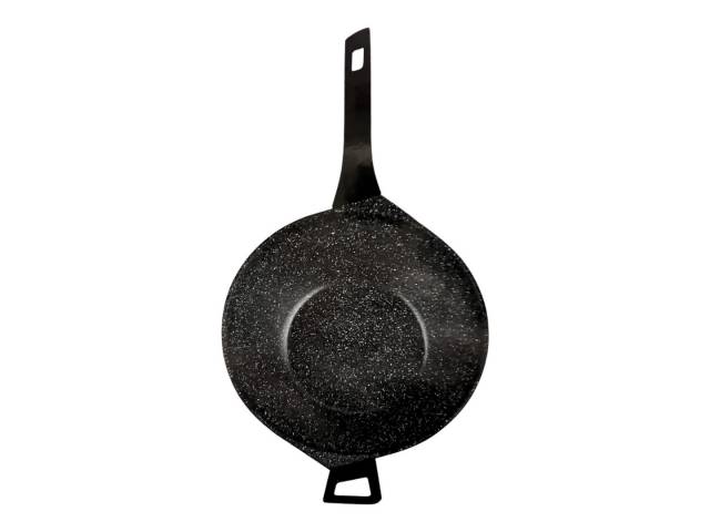  Descubre el Wok con Tapa de Vidrio Antiadherente 32cm Negro, la herramienta ideal para preparar deliciosas recetas de cocina oriental con facilidad. Su superficie antiadherente facilita la limpieza y evita que los alimentos se peguen.