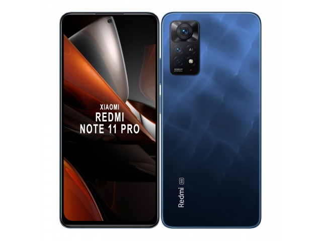 Elegante, potente y versátil. El Redmi Note 11 Pro 5G azul oscuro es el compañero ideal para tu día a día. Con su pantalla AMOLED de 6.67 pulgadas, cámara de 108MP y batería de larga duración!