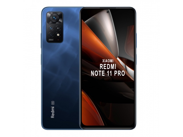 Elegante, potente y versátil. El Redmi Note 11 Pro 5G azul oscuro es el compañero ideal para tu día a día. Con su pantalla AMOLED de 6.67 pulgadas, cámara de 108MP y batería de larga duración!